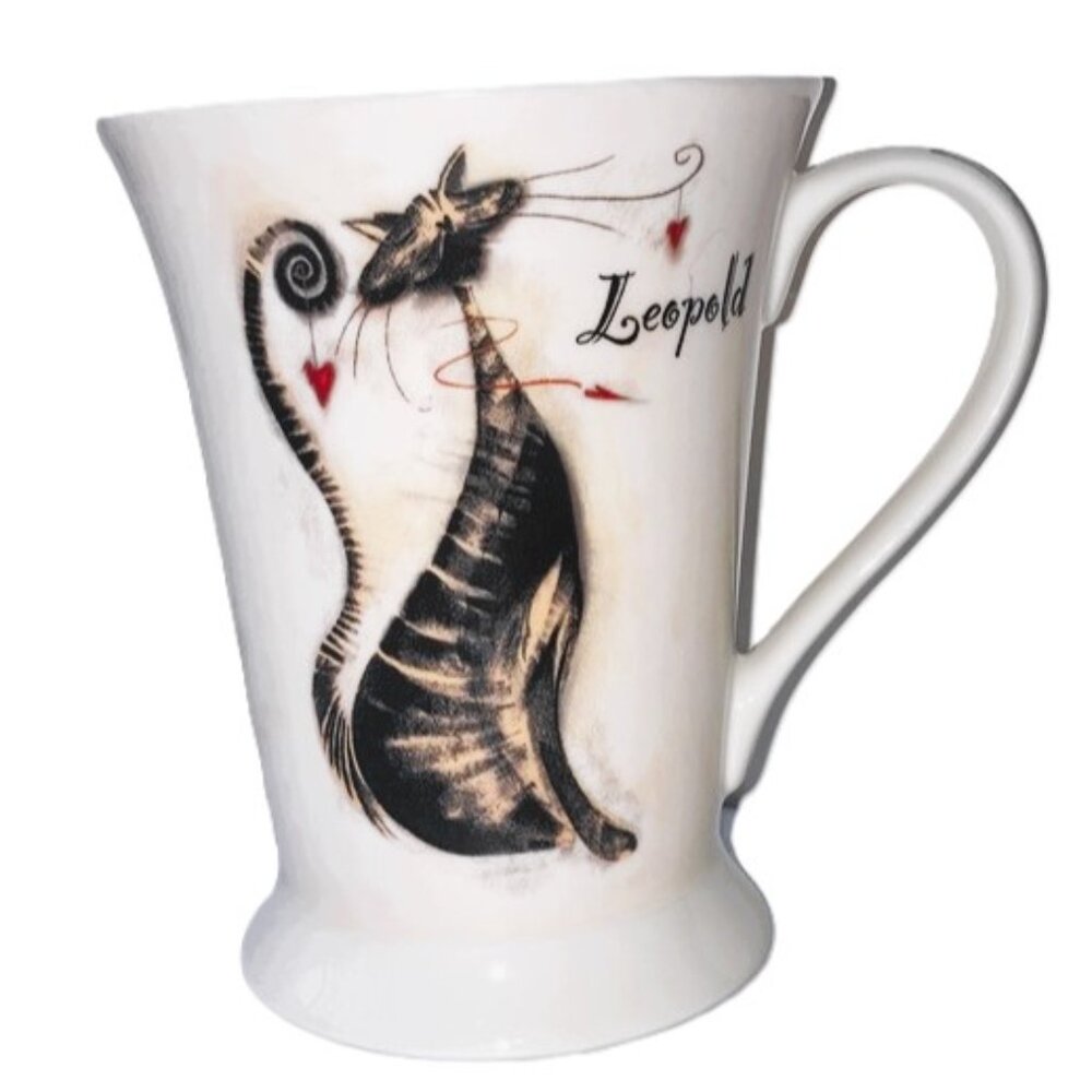 PIMPERNEL CATitudes Leopold and Thomas Porcelain Cat Mug Whimsy 12 Ounce